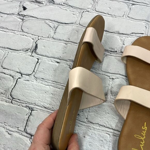 Lulus Time to Chill Nude Slide Sandals size 10 - Picture 7 of 11